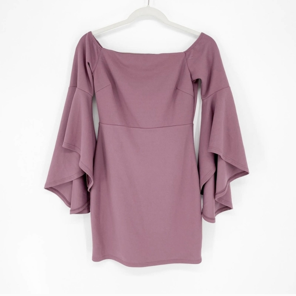 Blue Blush Flare Sleeve Mini Dress Size Small